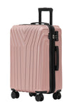 BEIBYE Kofferset Rollkoffer Koffer Hartschale,TSA Schloß, Zwillingsrollen, Erweiterung (Rosa Gold, 66 cm)