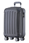 BEIBYE Zwillingsrollen Hardcase Reisekoffer Koffer Trolleys Hartschale in XL-L-M in 14 Farben (Schwarz, Handgepäck (55cm))
